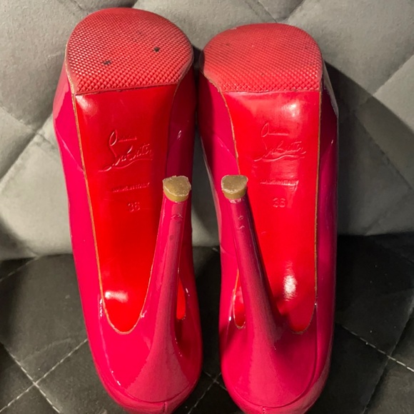 Pink Christian Louboutin patent Bianca 140 mm - Picture 5 of 10
